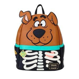 Loungefly Glow-in-the-Dark Scooby-Doo Skeleton Mini Backpack 🎒🐾 NWT Hard Tag